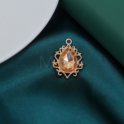 Glass Rhinestone Pendants FIND-WH0021-90KCG-04-1