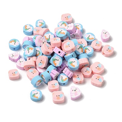 Handmade Polymer Clay Beads CLAY-H005-08-1