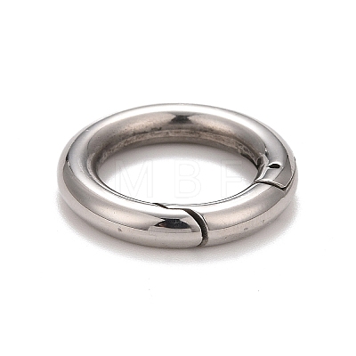 Non-Tarnish 304 Stainless Steel Spring Gate Rings X-STAS-M296-01P-A-1