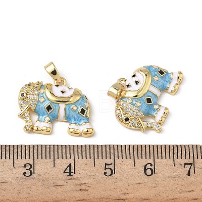 Brass Micro Pave Cubic Zirconia Pendants KK-F924-20C-G04-1