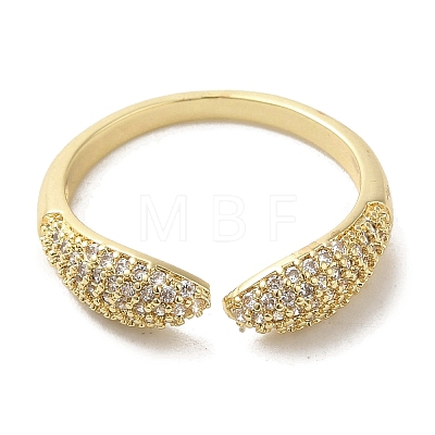 Brass Micro Pave Cubic Zirconia Rings for Women RJEW-E295-23G-1