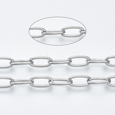 304 Stainless Steel Paperclip Chains CHS-S001-06A-P-1