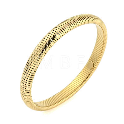 Ion Plating(IP) 304 Stainless Steel Spring Bangles for Women Men BJEW-U003-02E-G-1