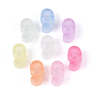 Luminous Frosted Transparent Acrylic Beads TACR-T029-21J-1