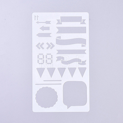 Plastic Reusable Drawing Painting Stencils Templates DIY-G027-F11-1
