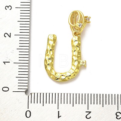 Rack Plating Brass Micro Pave Cubic Zirconia European Dangle Charms KK-L210-015G-U-1