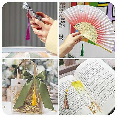 24Pcs 3 Colors Polyester Tassel Decorations OCOR-TADJ0007-01D-1