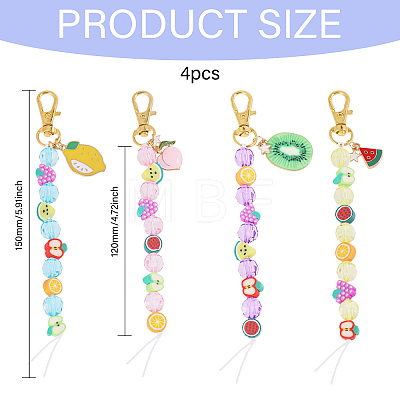 Fruit Polymer Clay & Acrylic & Alloy Enamel Locking Stitch Marker HJEW-CA00012-1
