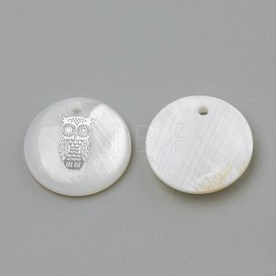 Freshwater Shell Pendants SHEL-Q010-007P-1