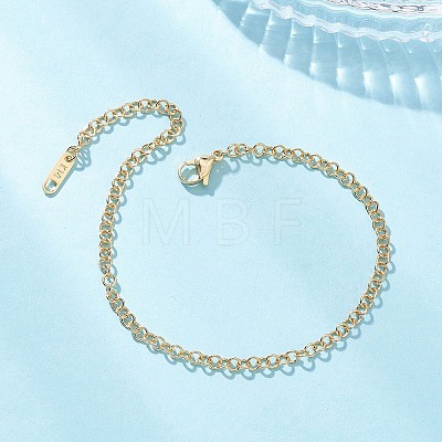 Soldered Brass Rolo Chain Bracelets BJEW-JB12723-1