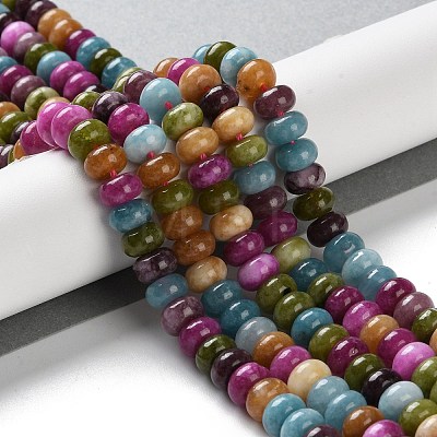 Natural Dyed White Jade Beads Strands X-G-B124-B01-01-1