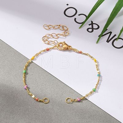 Enamel Bracelet Makings AJEW-JB00972-02-1