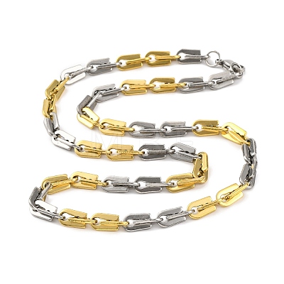 201 Stainless Steel Arch Links Chain Necklace NJEW-F22-39E-GP-1