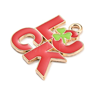 Saint Patrick's Day Alloy Enamel Pendants ENAM-G222-01C-01-1