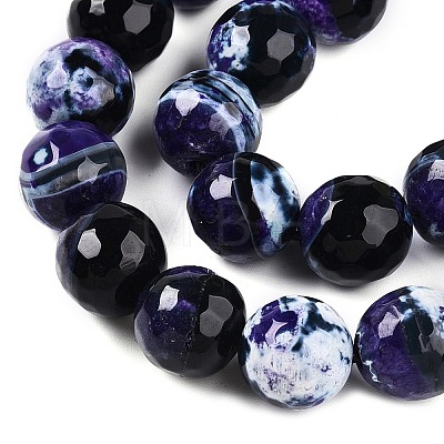 Dyed Natural Agate Beads Strands G-T141-01A-05-1