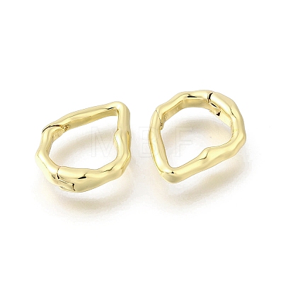 Brass Irregularity Spring Gate Rings KK-U072-43A-G-1