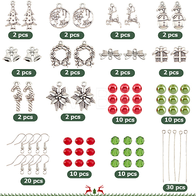 Christmas Theme DIY Earring Making Kit DIY-SC0022-78-1