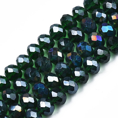 Electroplate Glass Beads Strands EGLA-A034-T8mm-B28-1
