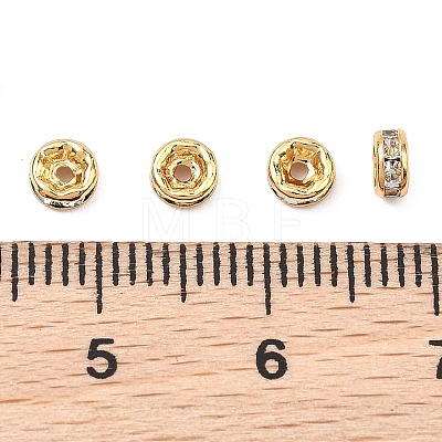 SHEGRACE Brass Micro Pave Clear Cubic Zirconia Spacer Beads XGRQ1U120-307G-1