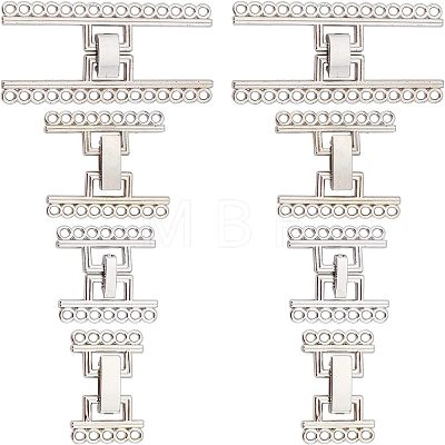 8 Sets 4 Styles Alloy and Brass Fold Over Clasps FIND-FH0004-48-1