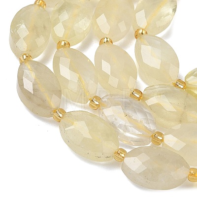 Natural Lemon Quartz(Heated)  Beads Strands G-A295-A11-01-1