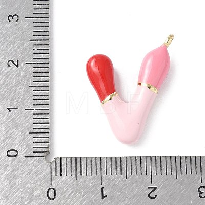 Brass Enamel Pendants KK-E093-03G-V-01-1