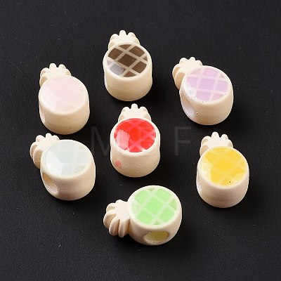 Rubberized Style Acrylic European Beads SACR-E009-06-1