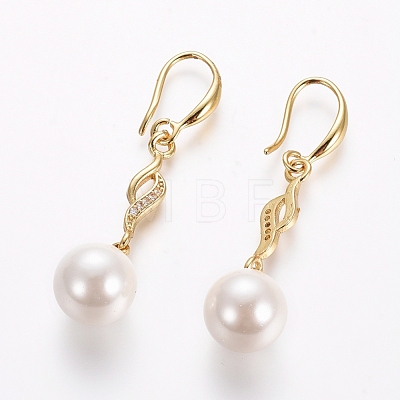 Brass Dangle Earrings EJEW-E196-04-1