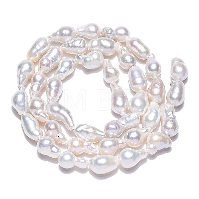Natural Baroque Pearl Keshi Pearl Beads Strands PEAR-S020-F10-01-1