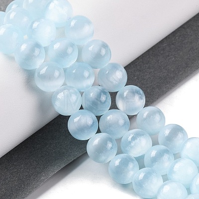 Natural Selenite Beads Strands G-C142-01C-04-1