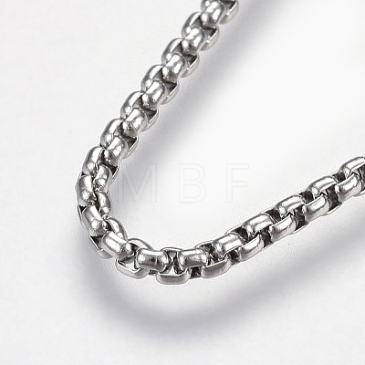 Non-Tarnish 304 Stainless Steel Box chain Necklaces NJEW-F242-13P-D-1