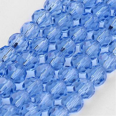 Transparent Glass Bead Strands GLAA-G013-6mm-25-1