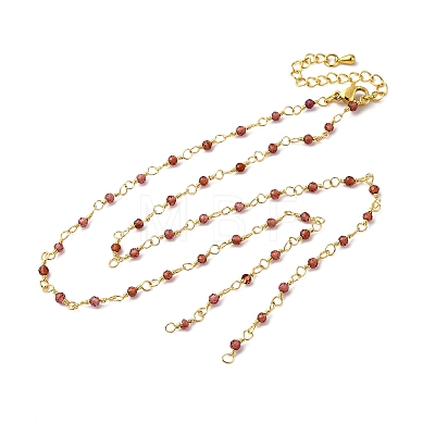 Brass Chain Necklace Making KK-K337-13G-04-1