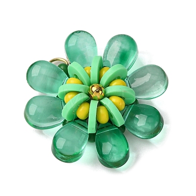 Glass & Polymer Clay Pendants PALLOY-MZ00810-06-1