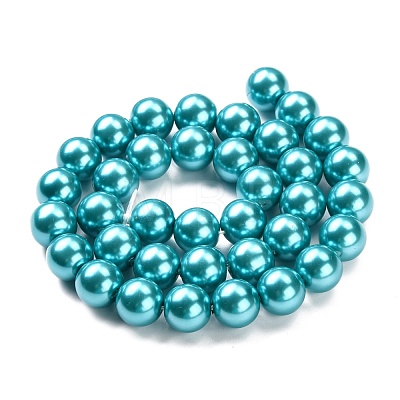 Eco-Friendly Glass Pearl Beads Strands HY-A008-12mm-RB073-1