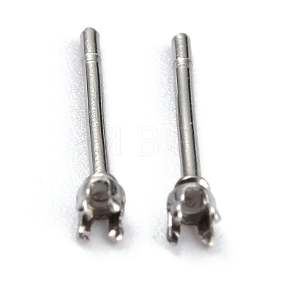 Non-Tarnish 304 Stainless Steel Stud Earring Settings STAS-B004-05P-E-1