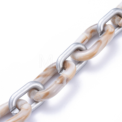 Handmade Acrylic Cable Chains AJEW-JB00608-M-1
