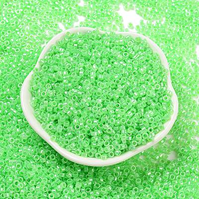 Electroplate Transparent Glass Seed Beads SEED-S042-16A-07-1