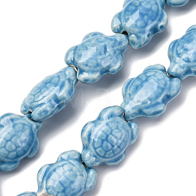 Handmade Porcelain Beads Strands LAMP-G140-02L-1