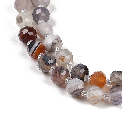 Natural Botswana Agate Beads Strands G-H057-A05-01-1