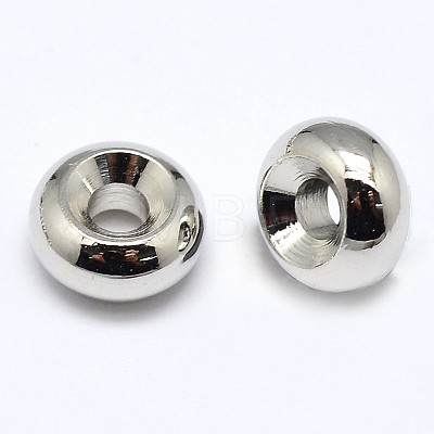 Rack Plating Brass Flat Round Spacer Beads LS-KK-M085-11P-NR-1