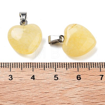 Tigerskin Glass Charms HEAR-PW0001-057-35-1