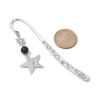 Star/Triangle/Heart 304 Stainless Steel Pendant Bookmarks AJEW-JK00288-1