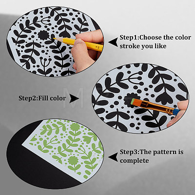 PET Hollow Out Drawing Painting Stencils DIY-WH0032-54B-1