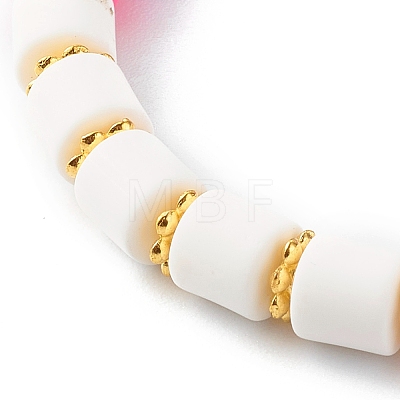 Handmade Polymer Clay Beads Stretch Bracelets Sets BJEW-JB06427-01-1
