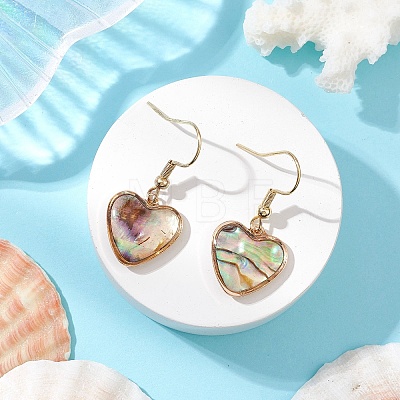 Natural Paua Shell Dangle Earrings EJEW-JE06274-04-1