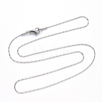 304 Stainless Steel Coreana Chain Necklace NJEW-S420-006D-P-1