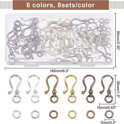 Tibetan Style Alloy S Hook Clasps TIBE-CA0001-02-1