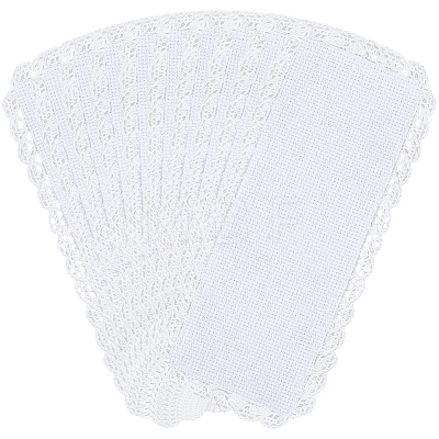 10Pcs Linen Aida Cloth Bookmarks for Cross Stitch Making DIY-CY0001-77-1