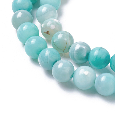 Natural Dyed Agate Imitation Turquoise Beads Strands G-P425-02A-12mm-1